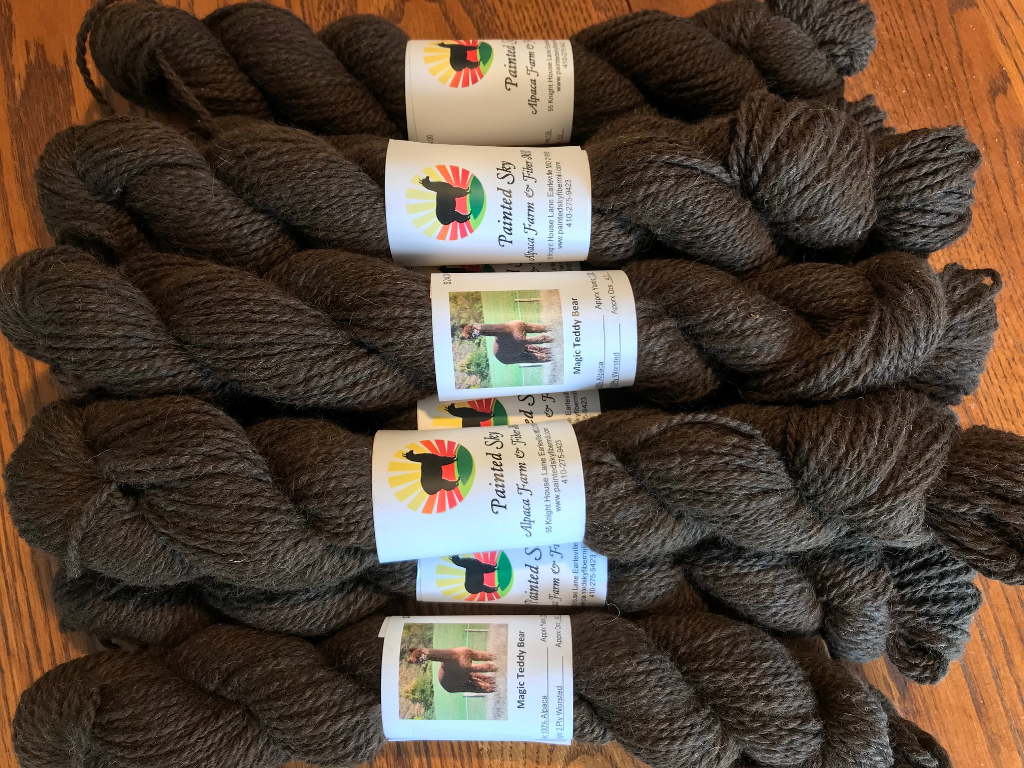 100% Alpaca Worsted Weight Yarns in Natural Colors